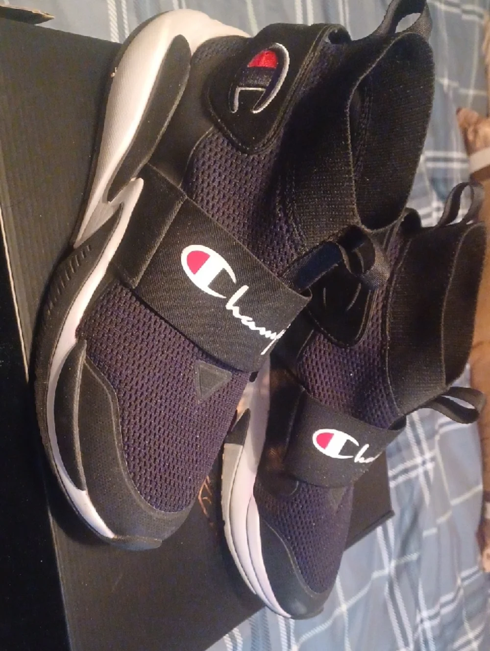 Champion Men's Slip-On Athletic Sneakers - Black/Wht - Picture 5 of 8